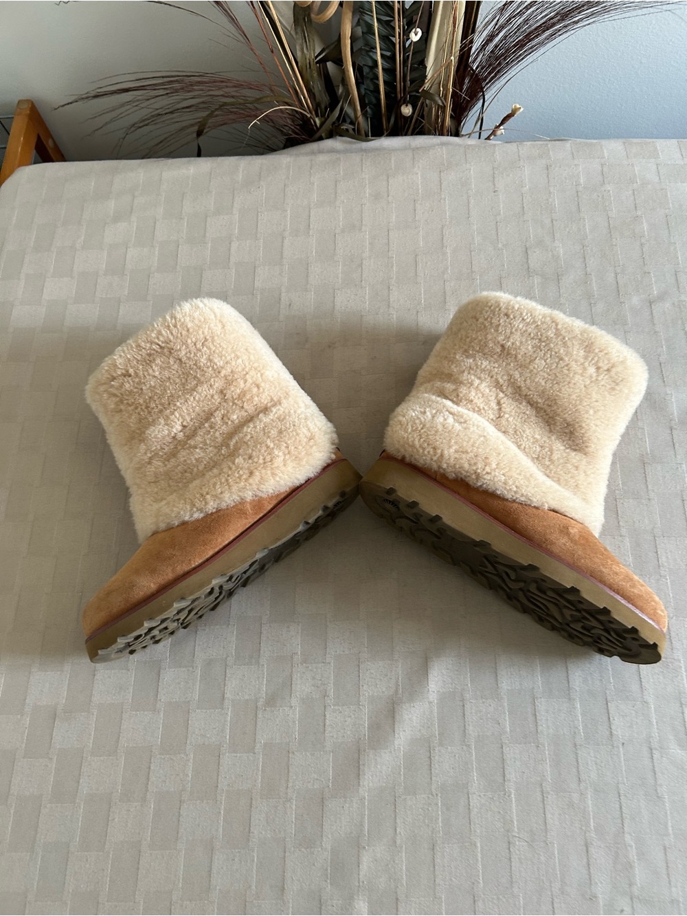 Ugg Camel Tan Suede Maylin Mid Calf Boots - Picture 7 of 11